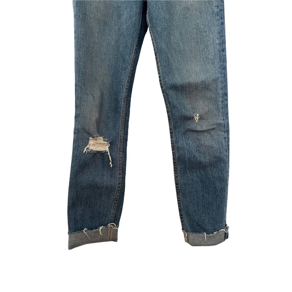 REVOLVE GRLFRND Womens Karolina Jeans Skinny Raw Hem Roll Up Blue Size 23 - Picture 4 of 10